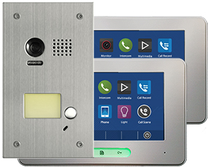 2-Easy Alecto 2-Monitor Door Entry Kit Flush Steel Doorbell