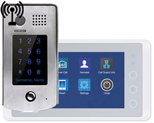 2-Easy Cronus White 1-Monitor Door Entry Kit GSM Keypad Doorbell