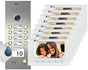 Genway Kendra Card Reader 8-Flat Video Door Intercom