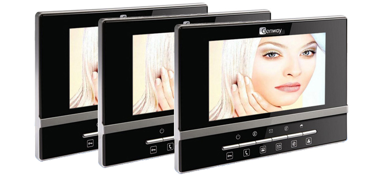 Genway Luna 3-Monitor Video Door Entry Kit 2-wire series #1