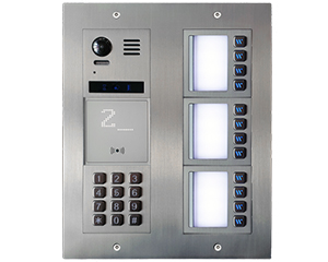 12-Flat Vulcan Direct Call Keypad and Fob Reader Video Door Entry System Bespoke