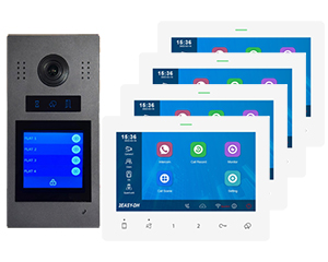 4-Flat Direct Call Door Entry System Full Colour Night Vision Mobile App