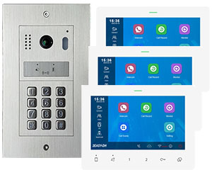 3-Flat Door Entry System Full Colour Night Vision Mobile App