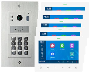 5-Flat Door Entry System Full Colour Night Vision Mobile App