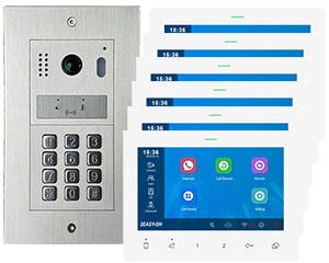 6-Flat Door Entry System Full Colour Night Vision Mobile App