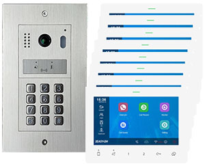8-Flat Door Entry System Full Colour Night Vision Mobile App