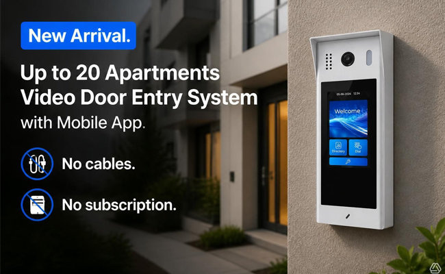 2-Easy StarLight 20-Way Apartment Video Door Entry System with Mobile App, Digital Keypad and 40 Fobs No Subscription Fees