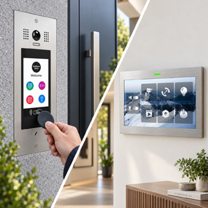 2-Flat System Victor Door Entry System with DT473 Monitors