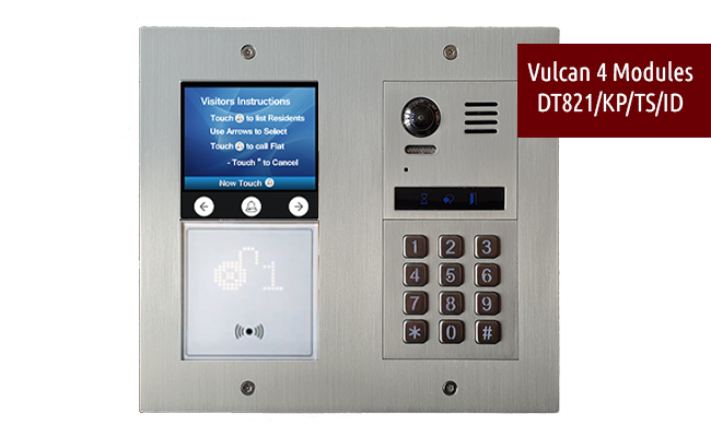 2-Easy Vulcan 4-Module Apartment Video Door Entry System Bespoke