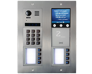 8-Flat Vulcan Direct Call Keypad and Fob Reader Video Door Entry System Bespoke