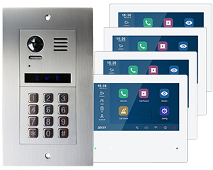 2-Easy Vulcan 4-Flat Keypad Video Door Entry System WiFi monitors Mobile App