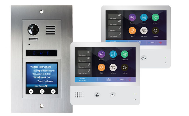 2-Easy Vulcan 2-Flat Touchscreen Video Door Entry System with WiFi monitors