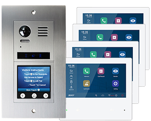 2-Easy Vulcan 4-Flat Touchscreen Video Door Entry System WiFi monitors Mobile App
