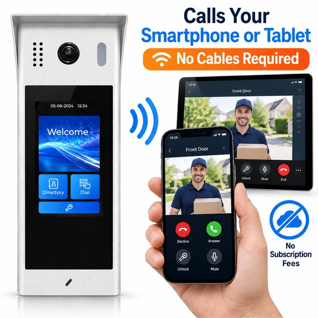 2-Easy StarLight 20-Way Apartment Video Door Entry System with Mobile App, Digital Keypad and 40 Fobs No Subscription Fees
