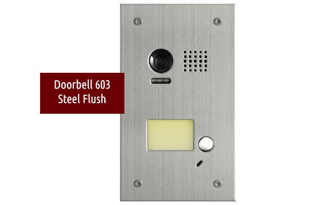 2-Easy Aura White 1-Monitor Door Entry Kit with Flush Steel Doorbell #3