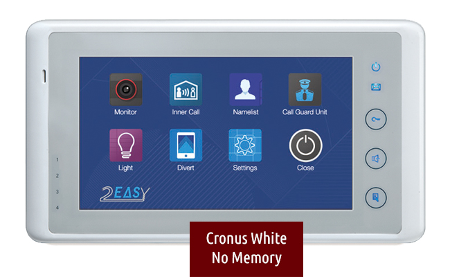 2-Easy Cronus White 3-Monitor Door Entry Kit Keypad Doorbell #4