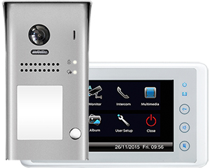 2-Easy Cronus White IR 1-Monitor Door Entry Kit Surface Doorbell