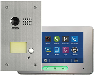 2-Easy Alecto 1-Monitor Door Entry Kit Flush Steel Doorbell