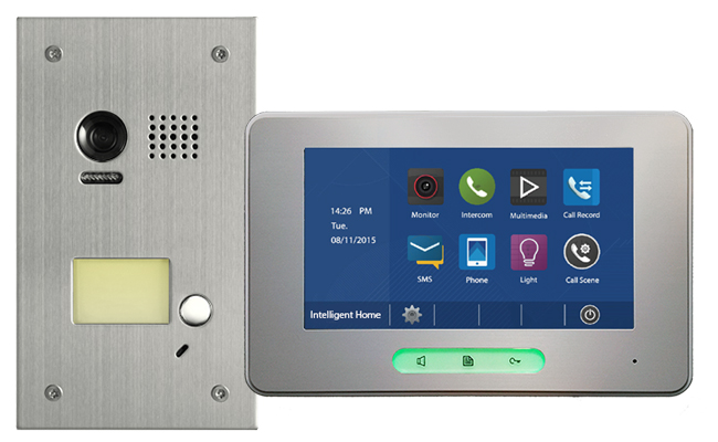 2-Easy Alecto 1-Monitor Door Entry Kit Flush Steel Doorbell #1