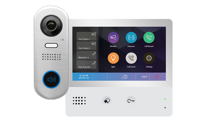 1-Monitor DX471 WiFi Door Entry Kit Mobile App Slim Doorbell