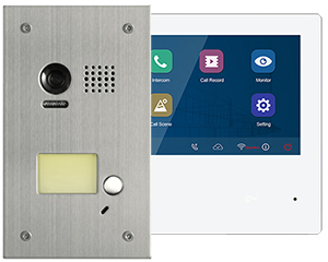 1-Monitor DX482 WiFi Door Entry Kit Mobile App Flush Steel Doorbell