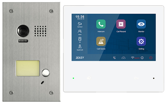 1-Monitor DX482 WiFi Door Entry Kit Mobile App Flush Steel Doorbell