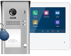 1-Monitor DX482 WiFi Door Entry Kit Mobile App Keyfob Reader Doorbell