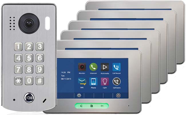 2-Easy Alecto 6-Monitor Door Entry Kit Keypad Doorbell #1