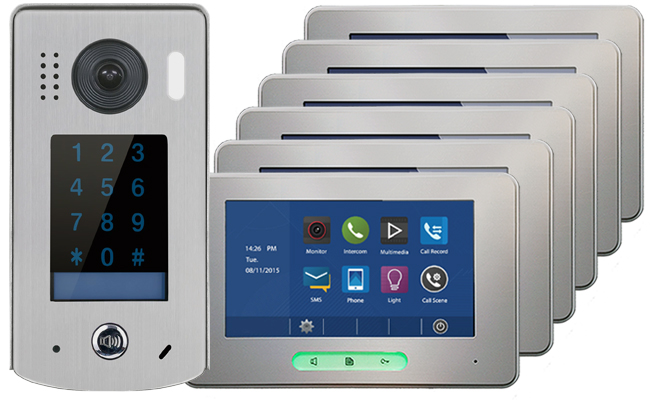 2-Easy Alecto 6-Monitor Door Entry Kit Touchscreen Keypad Doorbell #1