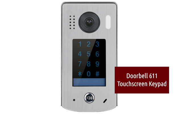 2-Easy Aura White 6-Monitor Door Entry Kit Touchscreen Keypad Doorbell #3