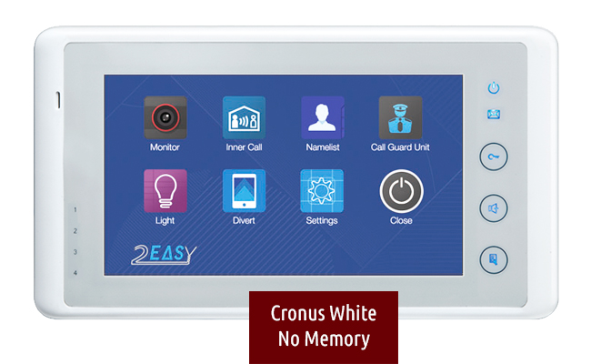 2-Easy Cronus White 5-Monitor Door Entry Kit Keypad Doorbell #4