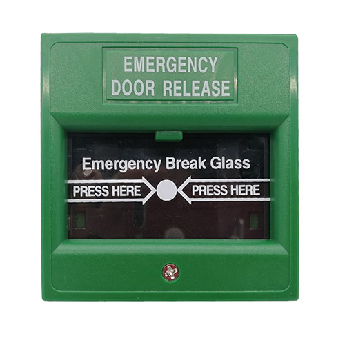 Sesame SAGreen Exit Button with Breakable Glass