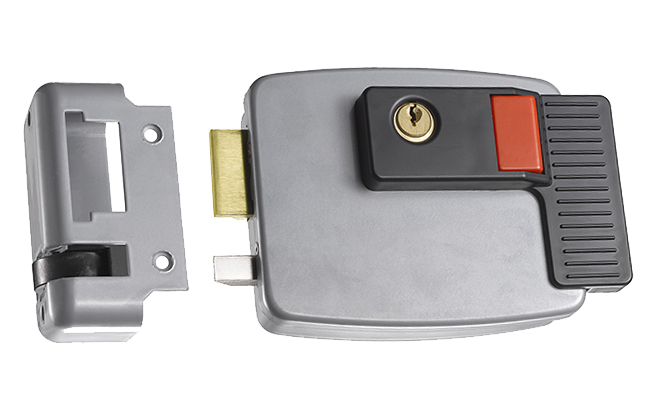 Cisa-style electric Lock with built-in Exit Button and keys