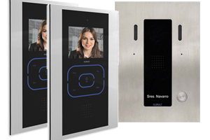 Guinaz 2-Monitor Tactile Black Video Door Entry System